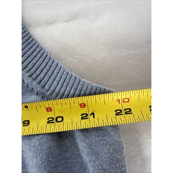 Tommy Hilfiger Mens Light Blue Cotton Blend Sleeveless V-Neck Sweater Vest L - Picture 11 of 11